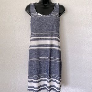 Max Studio Blue and White Striped Dress